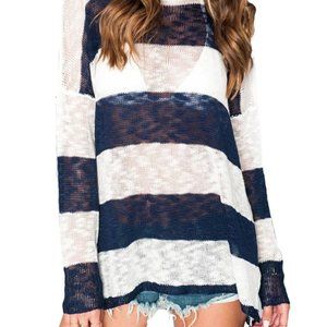 Show Me Your Mumu Bonfire Sweater in Stripe, Sz S